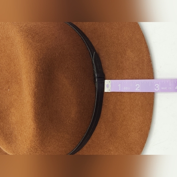 Ecote Urban Outfitters Boho Wool Brown Fedora Wide Brim Hat Rust One Size - Picture 10 of 12